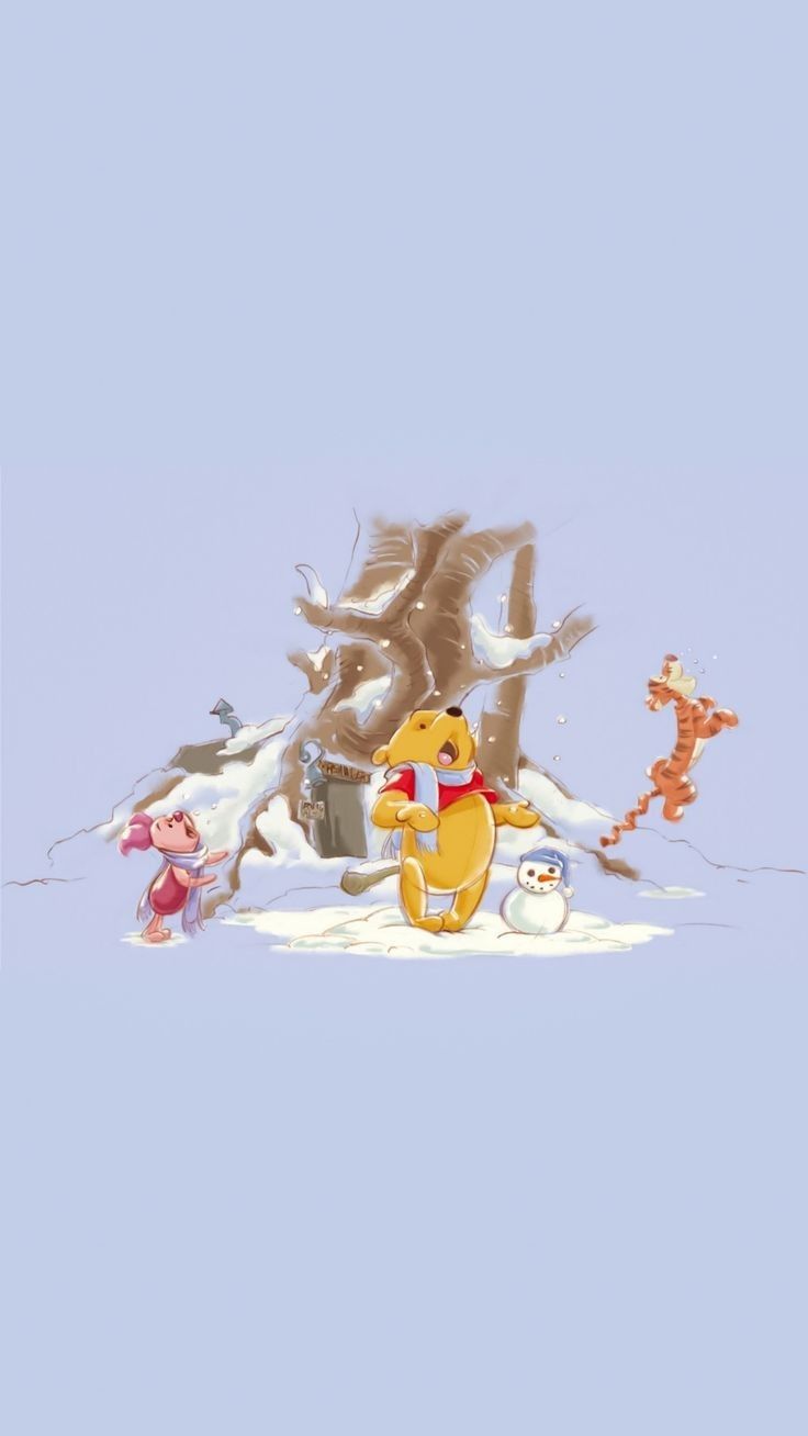 Detail Winnie The Pooh Winter Wallpaper Nomer 9