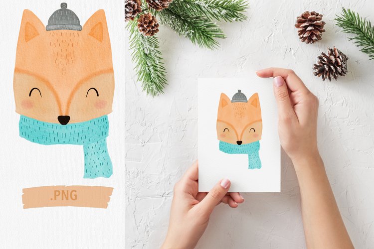 Detail Winter Fox Clipart Nomer 40