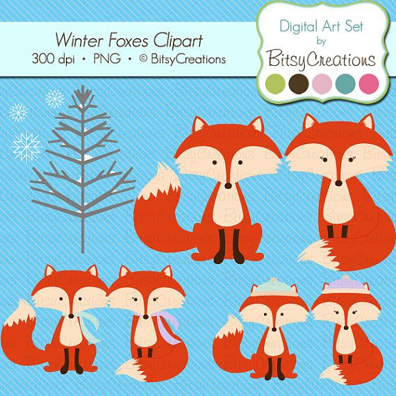 Detail Winter Fox Clipart Nomer 53