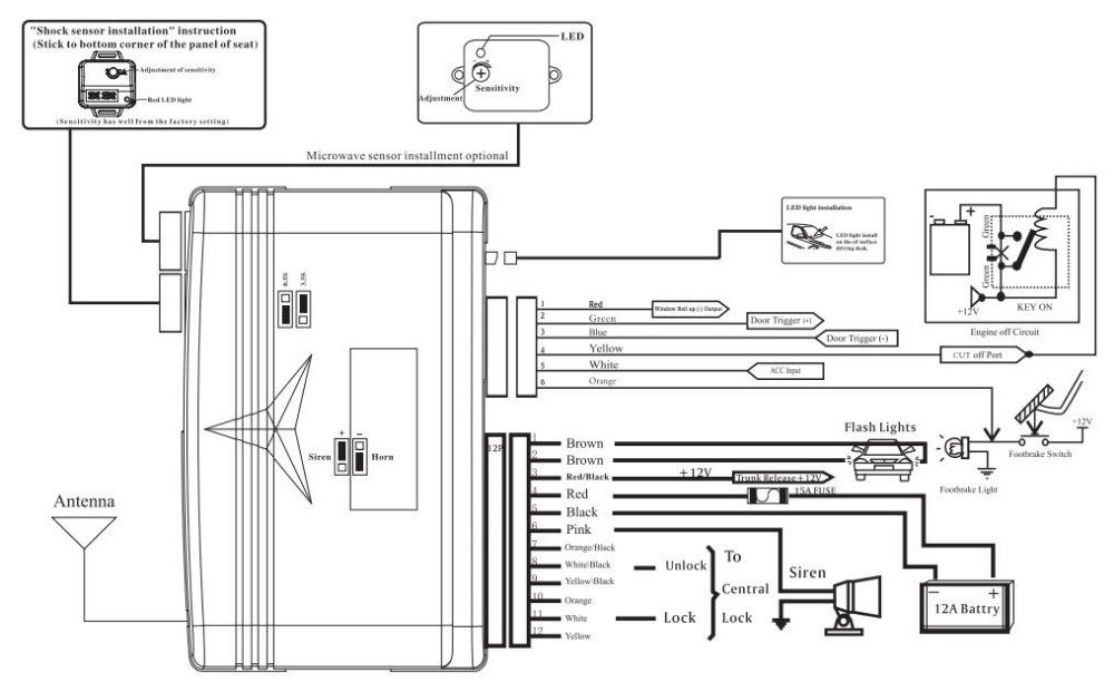 Detail Wiring Diagram Alarm Mobil Nomer 11