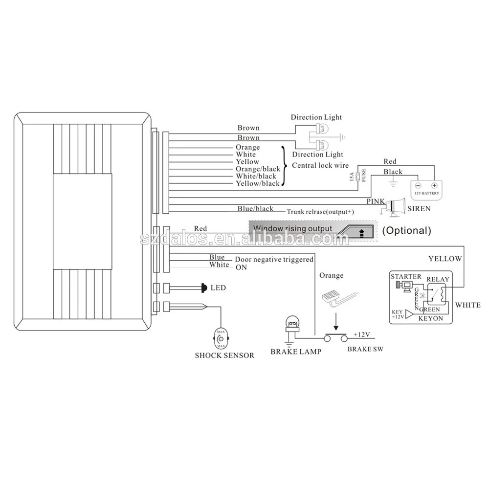 Detail Wiring Diagram Alarm Mobil Nomer 31