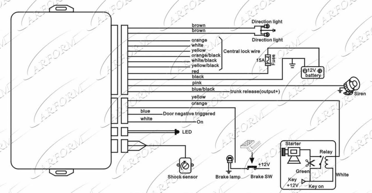 Detail Wiring Diagram Alarm Mobil Nomer 45