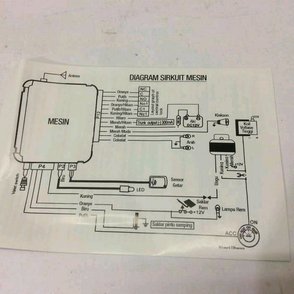 Detail Wiring Diagram Alarm Mobil Nomer 52