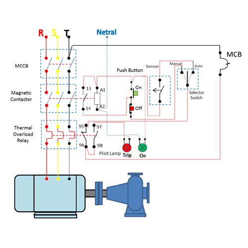 Detail Wiring Diagram Panel Pompa Booster Nomer 10