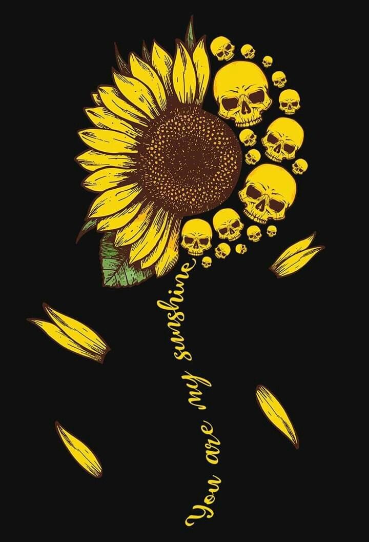 Skull Sunflower Wallpaper - KibrisPDR