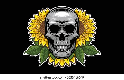 Detail Skull Sunflower Wallpaper Nomer 11