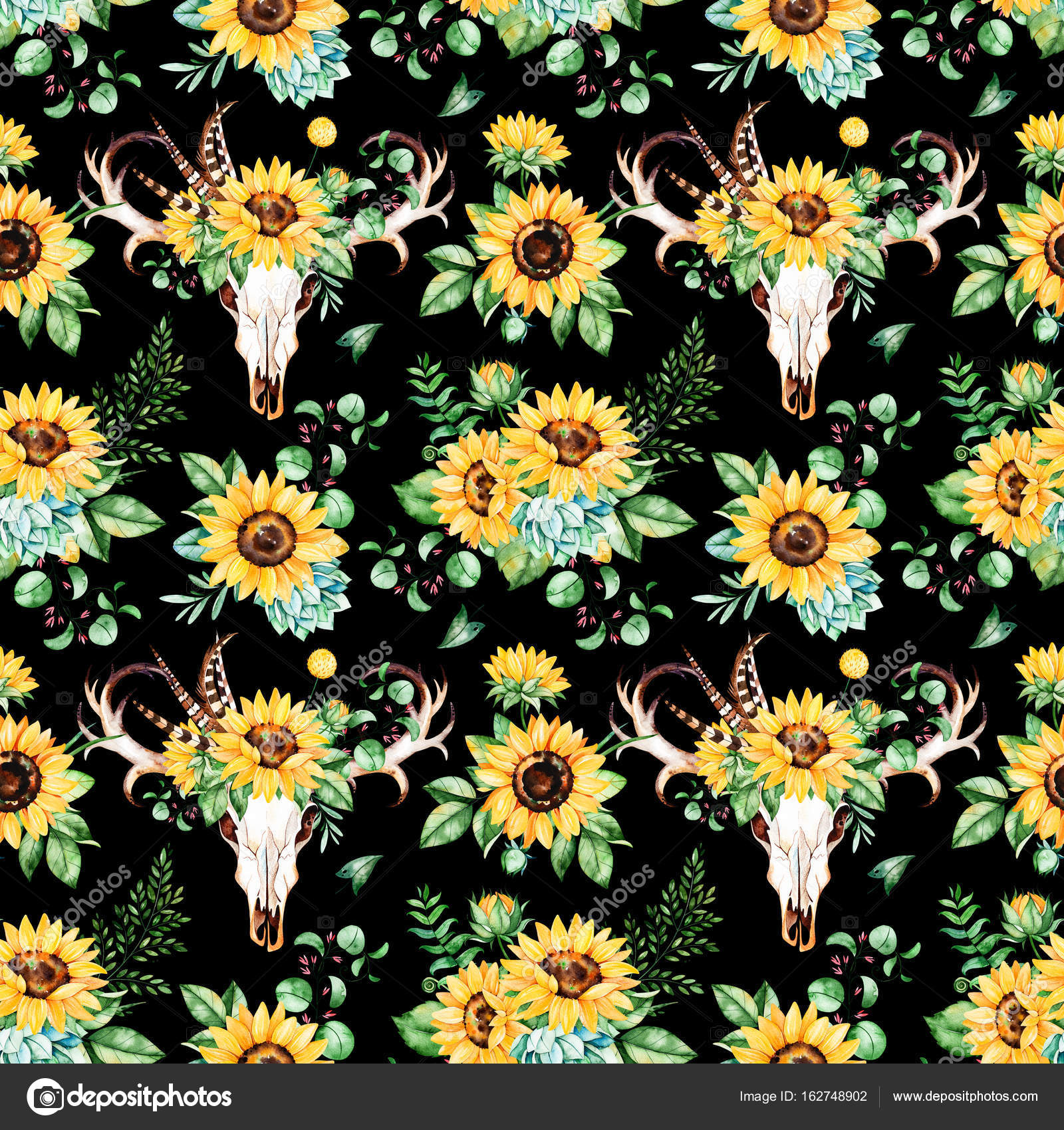 Detail Skull Sunflower Wallpaper Nomer 13