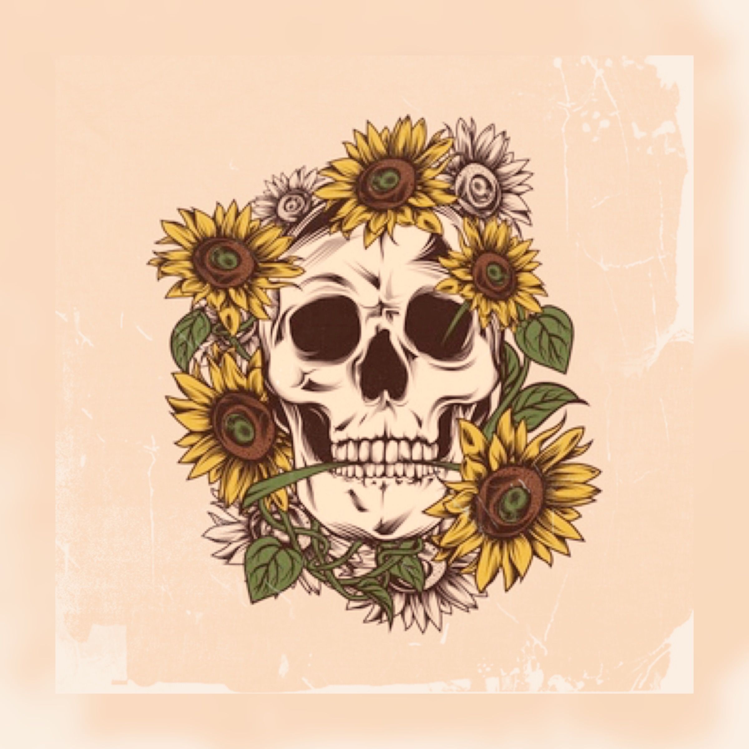 Detail Skull Sunflower Wallpaper Nomer 21