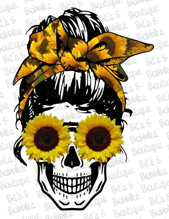 Detail Skull Sunflower Wallpaper Nomer 9