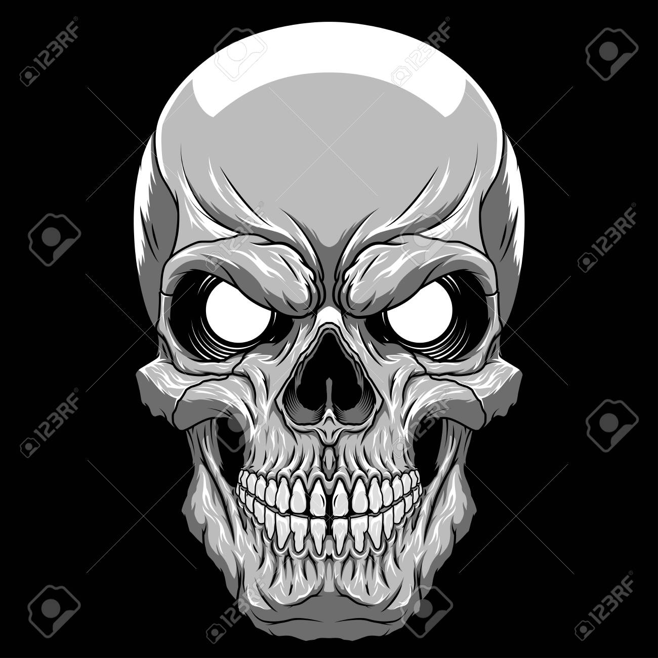 Detail Skull Vector Hd Nomer 32