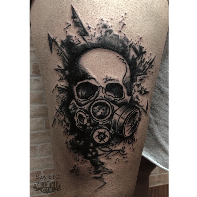 Detail Skull With Gas Mask Tattoo Meaning Nomer 15