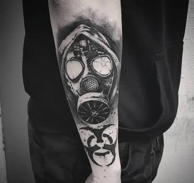 Detail Skull With Gas Mask Tattoo Meaning Nomer 3