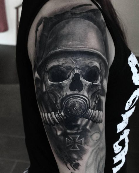 Detail Skull With Gas Mask Tattoo Meaning Nomer 24