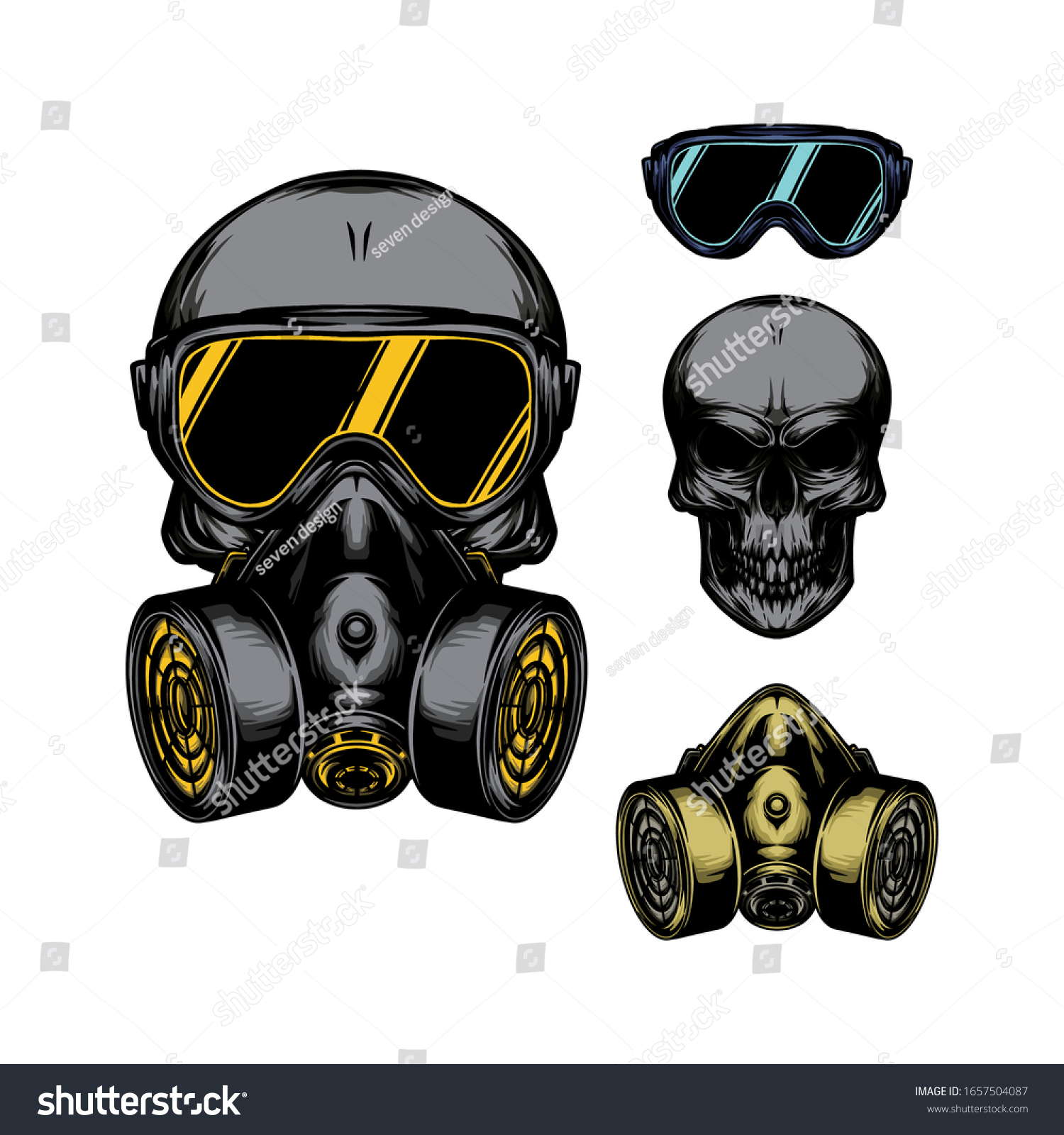 Detail Skull With Gas Mask Tattoo Meaning Nomer 29