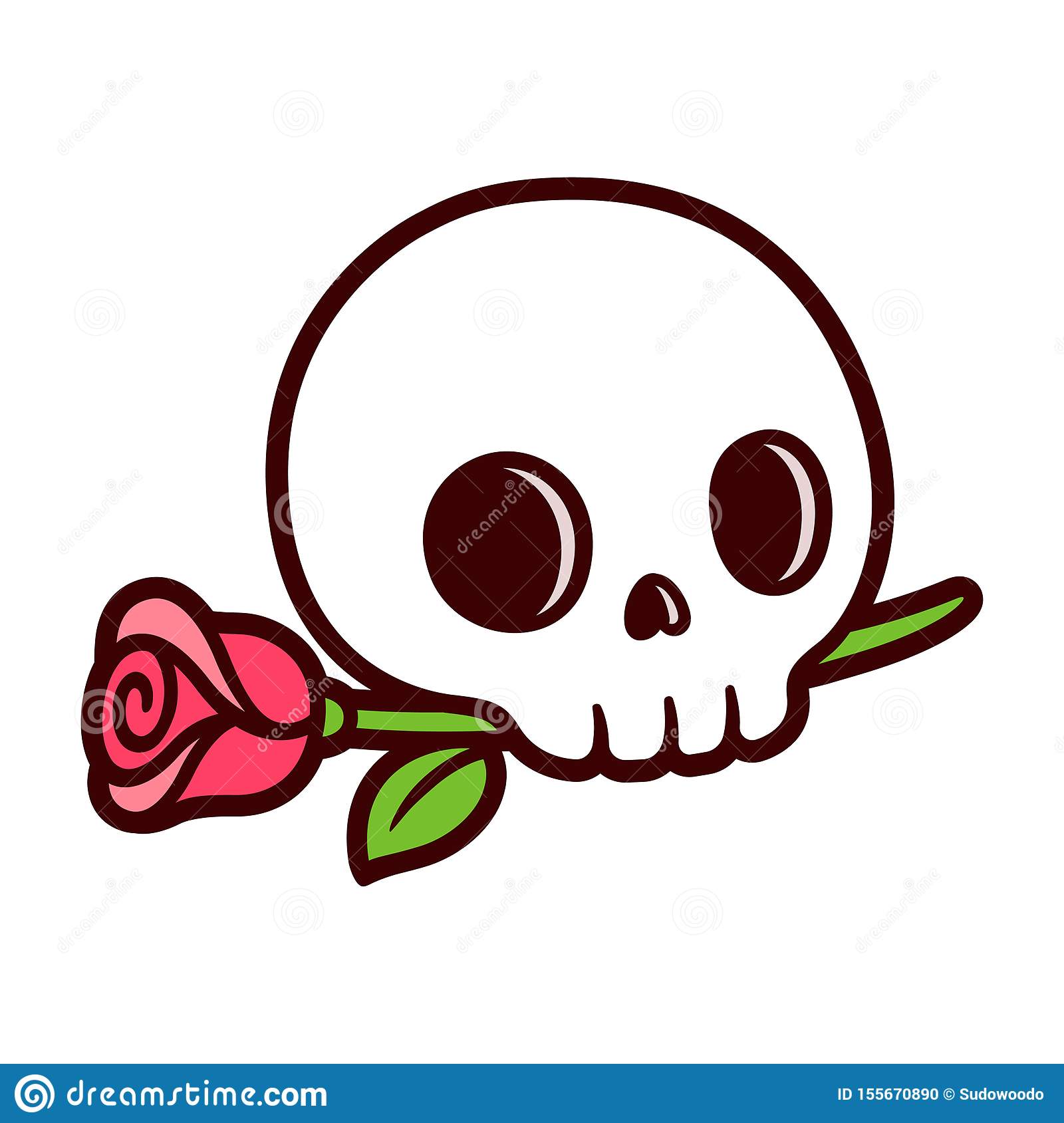 Detail Skull With Roses Clipart Nomer 10