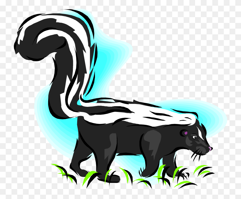 Detail Skunk Clipart Black And White Nomer 29