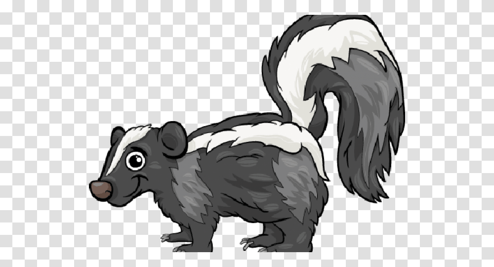 Detail Skunk Clipart Black And White Nomer 46