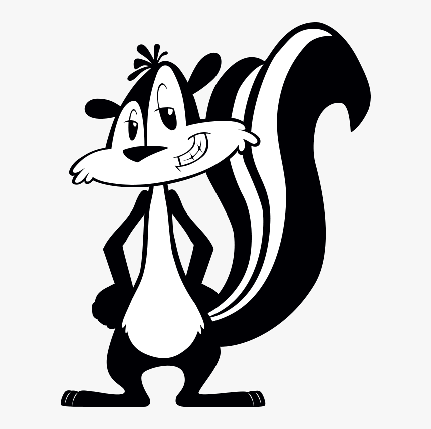 Detail Skunk Clipart Black And White Nomer 47