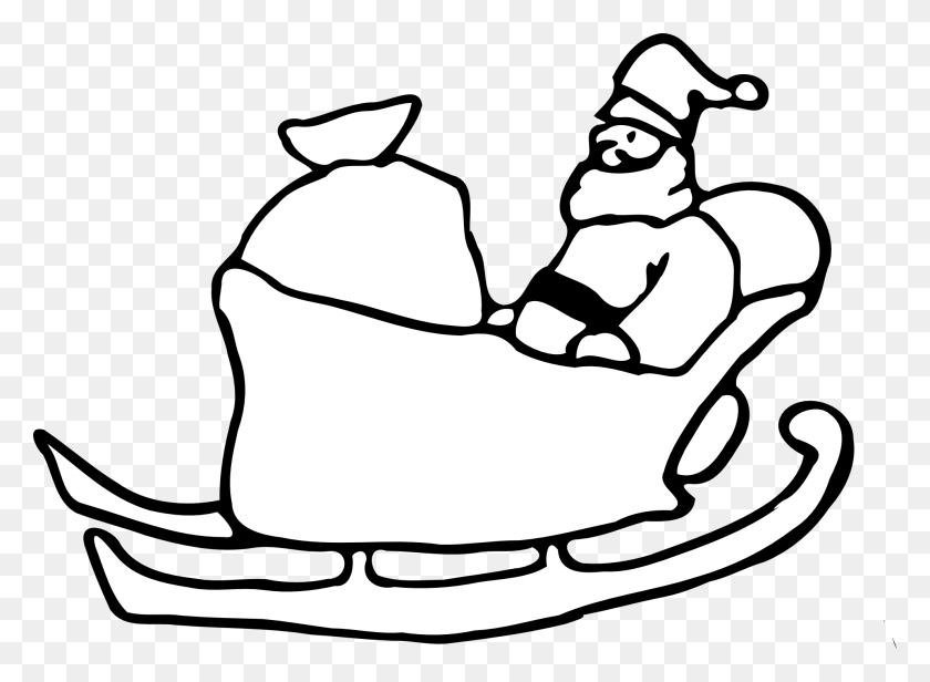 Detail Sled Clipart Black And White Nomer 17