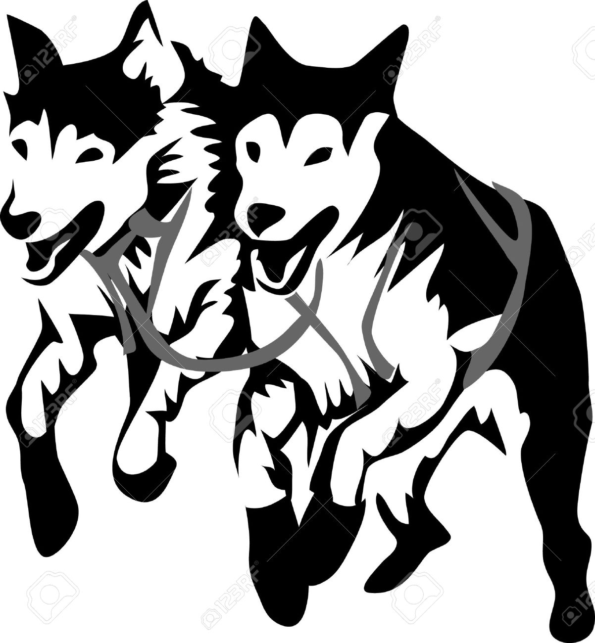 Detail Sled Dog Clipart Nomer 23