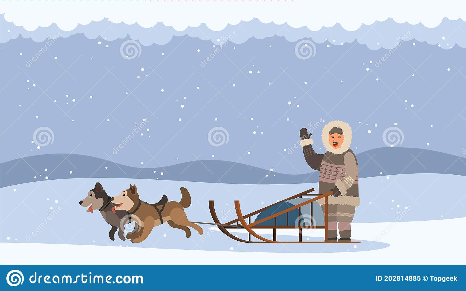 Detail Sled Dog Clipart Nomer 28