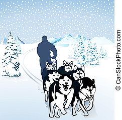 Detail Sled Dog Clipart Nomer 30