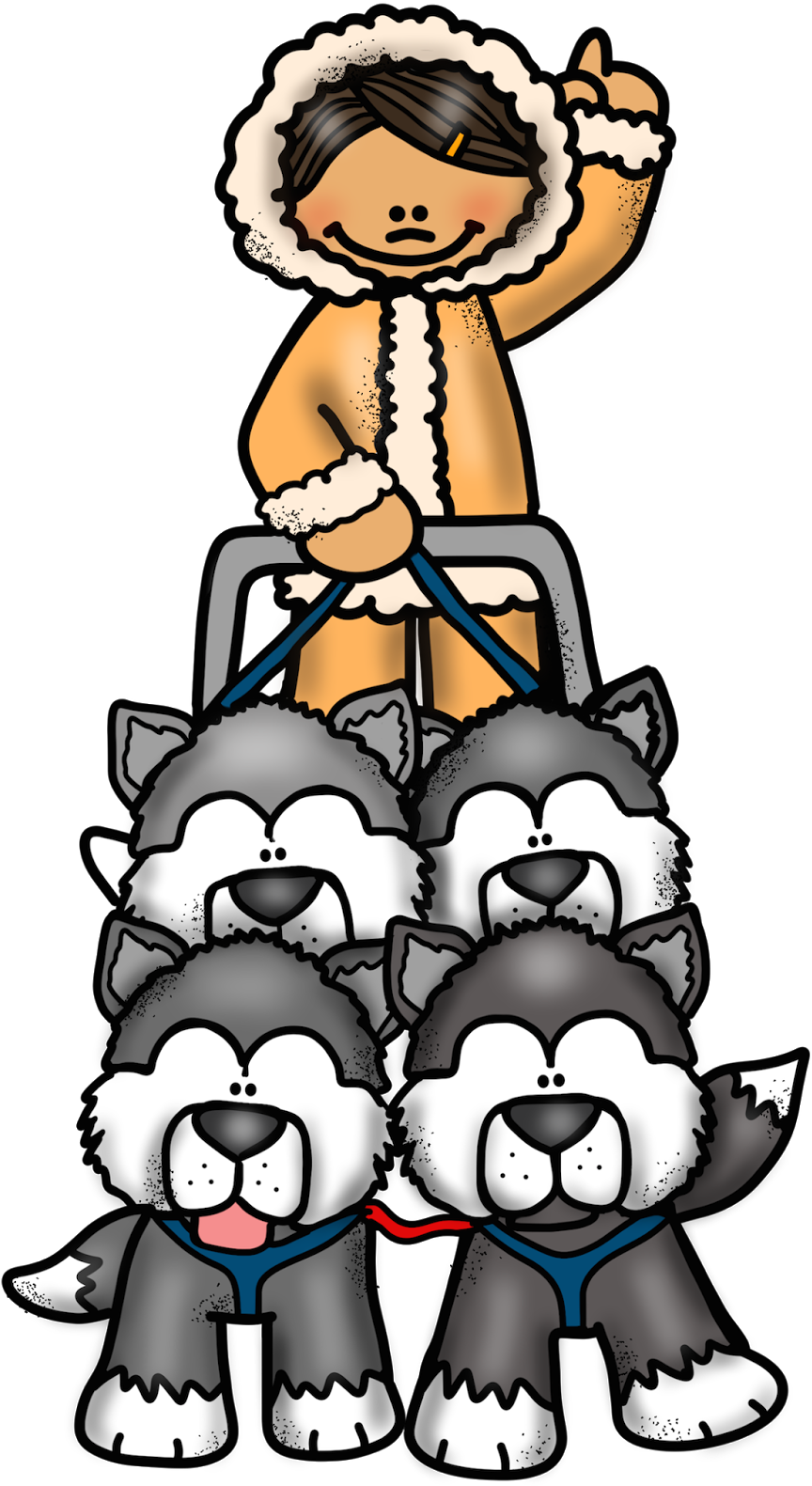 Detail Sled Dog Clipart Nomer 41