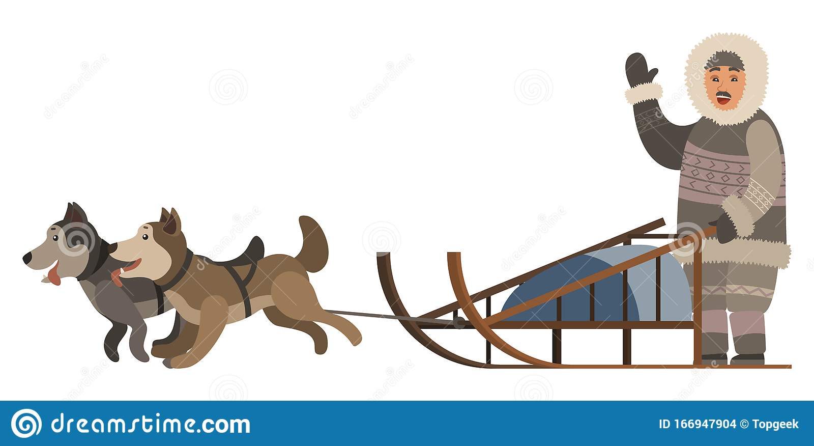 Detail Sled Dogs Clipart Nomer 17