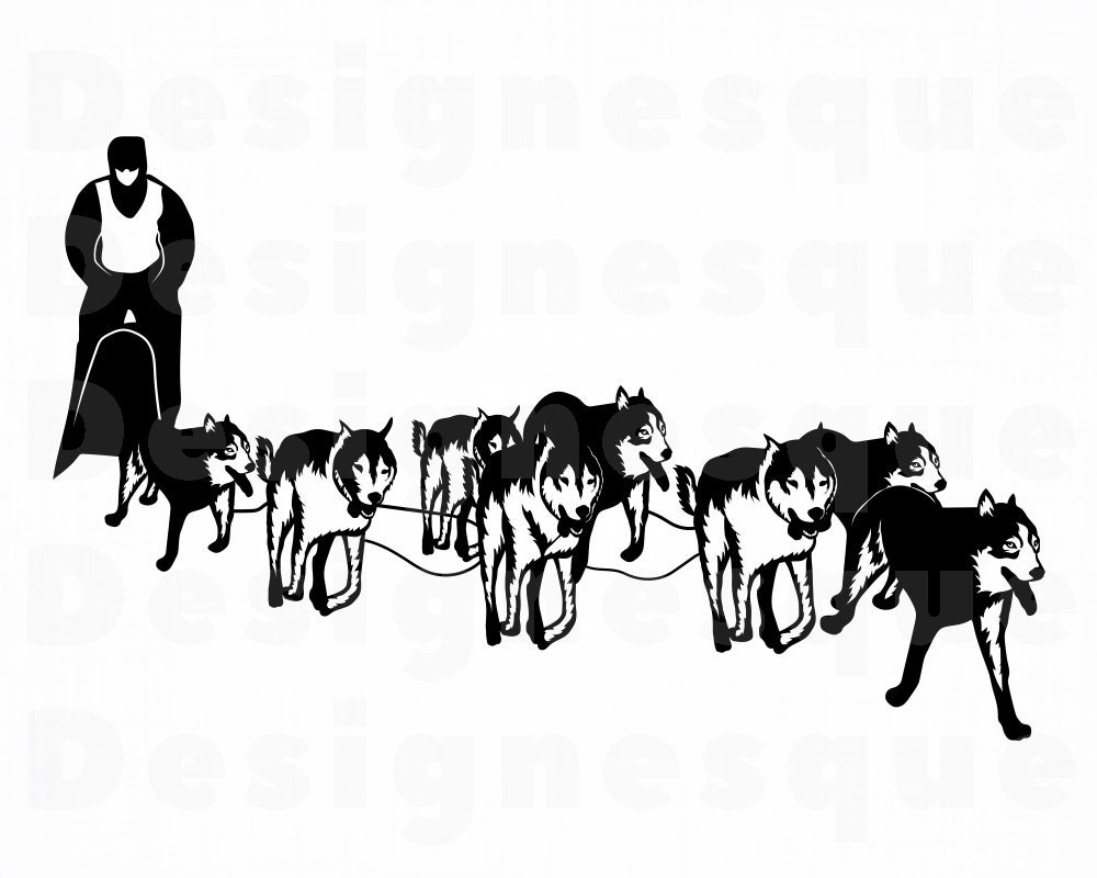 Detail Sled Dogs Clipart Nomer 25