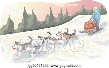 Detail Sled Dogs Clipart Nomer 48