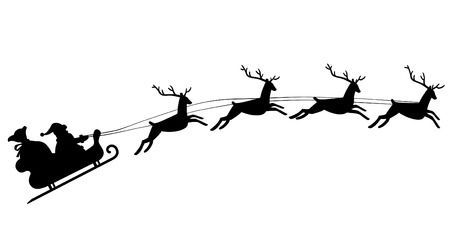 Detail Sleigh And Reindeer Clipart Nomer 10