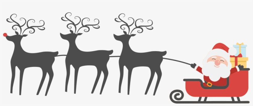 Detail Sleigh And Reindeer Clipart Nomer 17