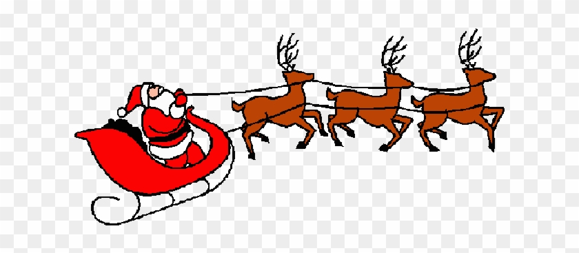 Detail Sleigh And Reindeer Clipart Nomer 22