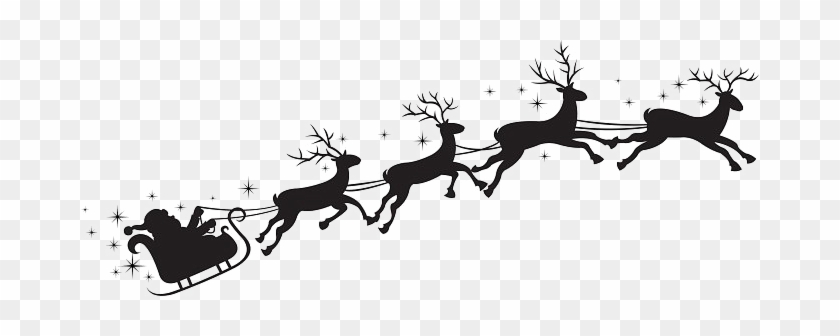 Detail Sleigh And Reindeer Clipart Nomer 27