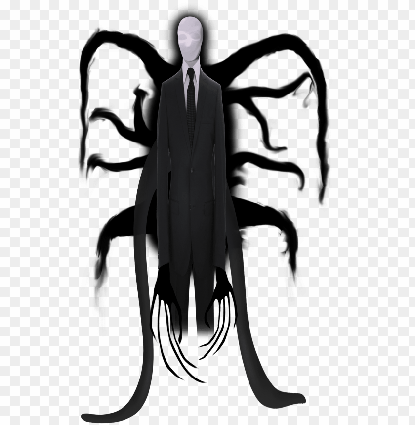 Detail Slender Man Transparent Background Nomer 8