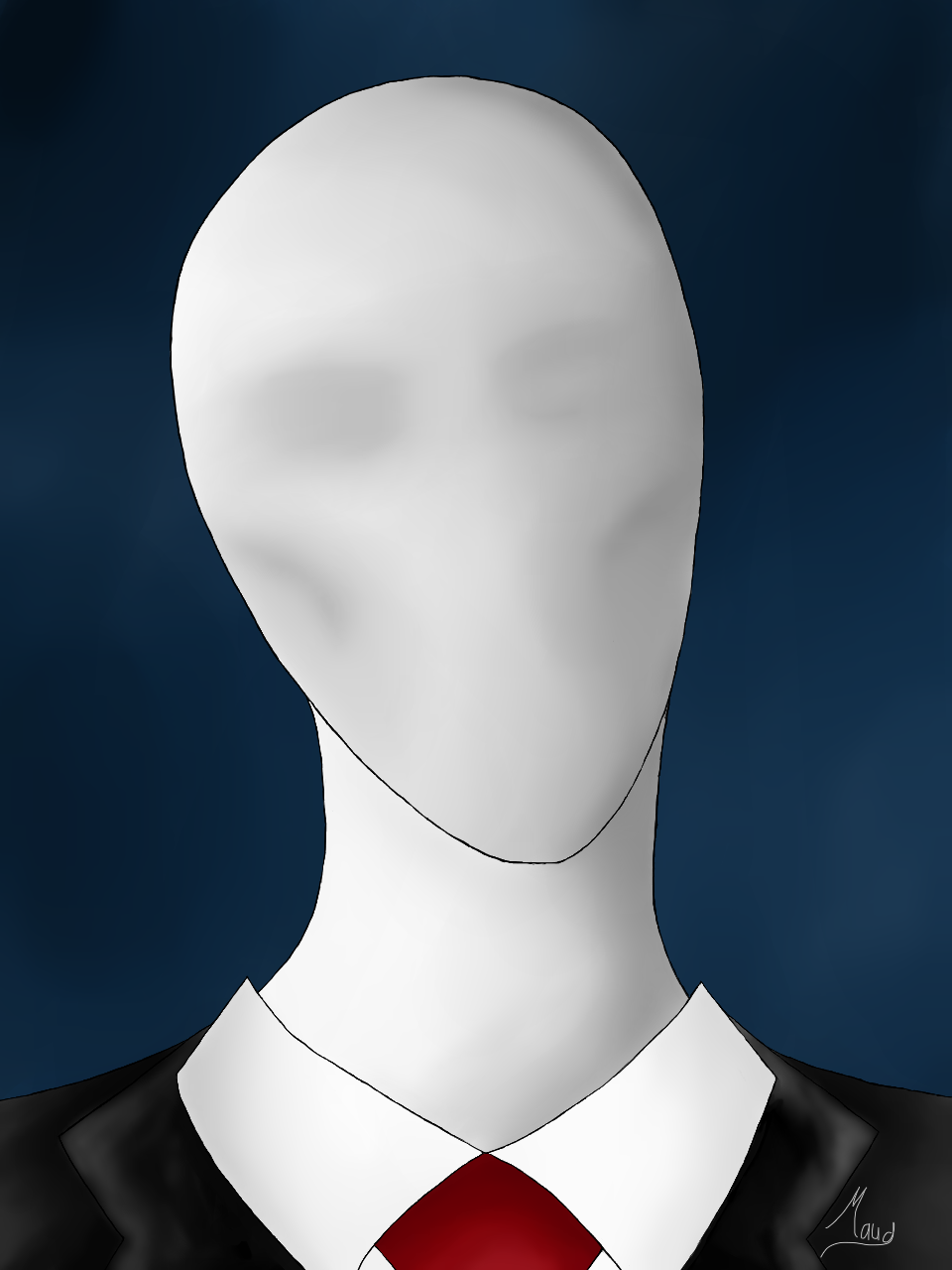 Detail Slendermans Face Nomer 21
