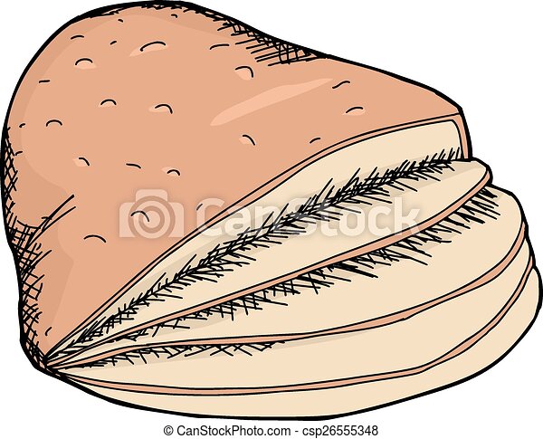Detail Sliced Ham Clipart Nomer 24