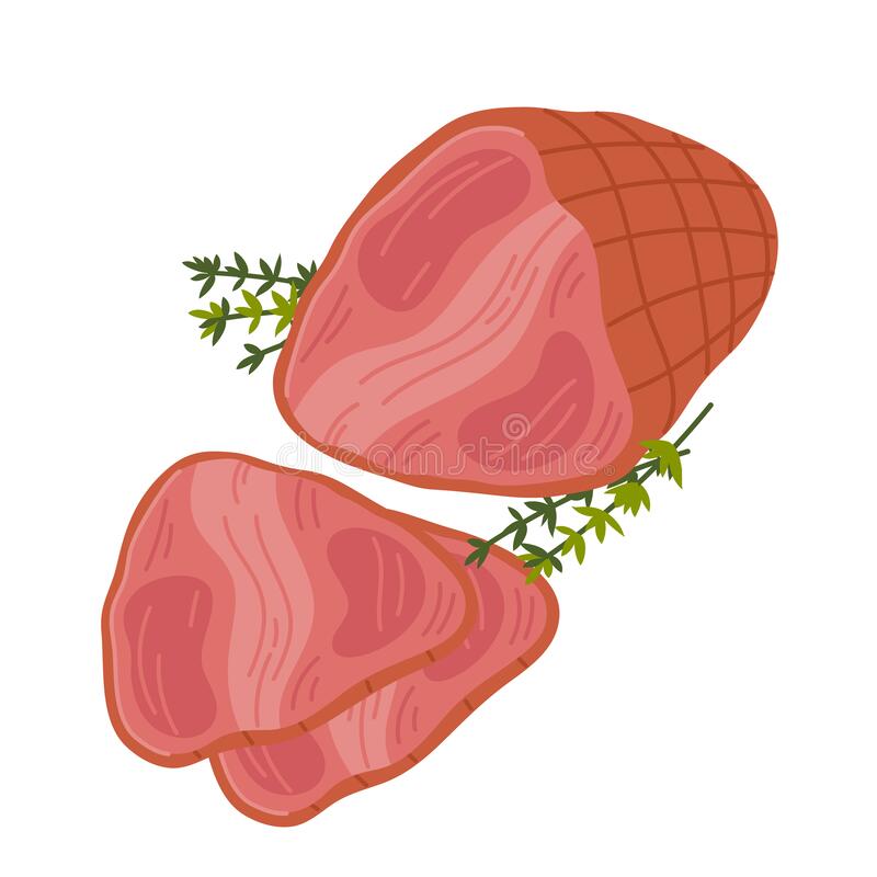 Detail Sliced Ham Clipart Nomer 43