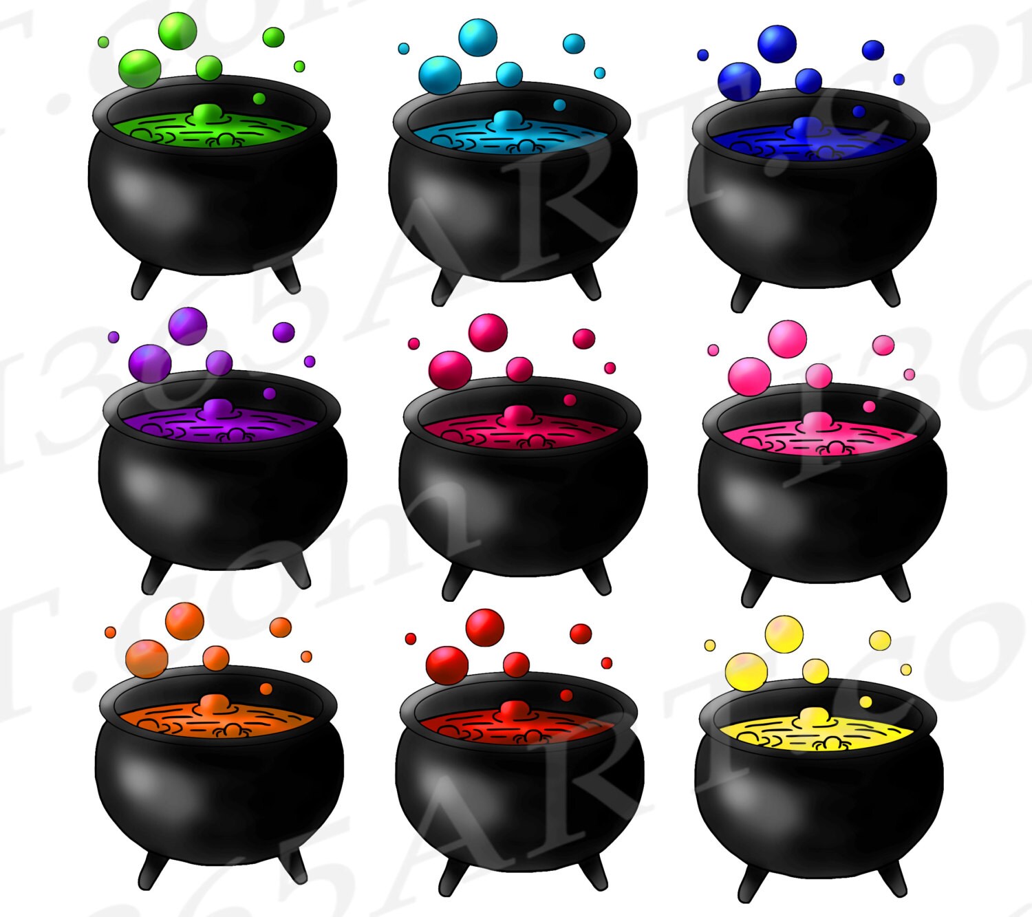 Detail Witch And Cauldron Clipart Nomer 25