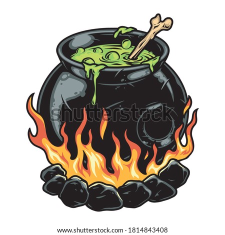 Detail Witch And Cauldron Clipart Nomer 38