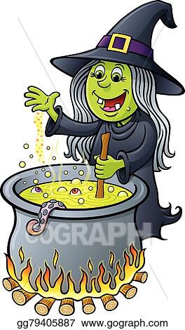 Detail Witch And Cauldron Clipart Nomer 5