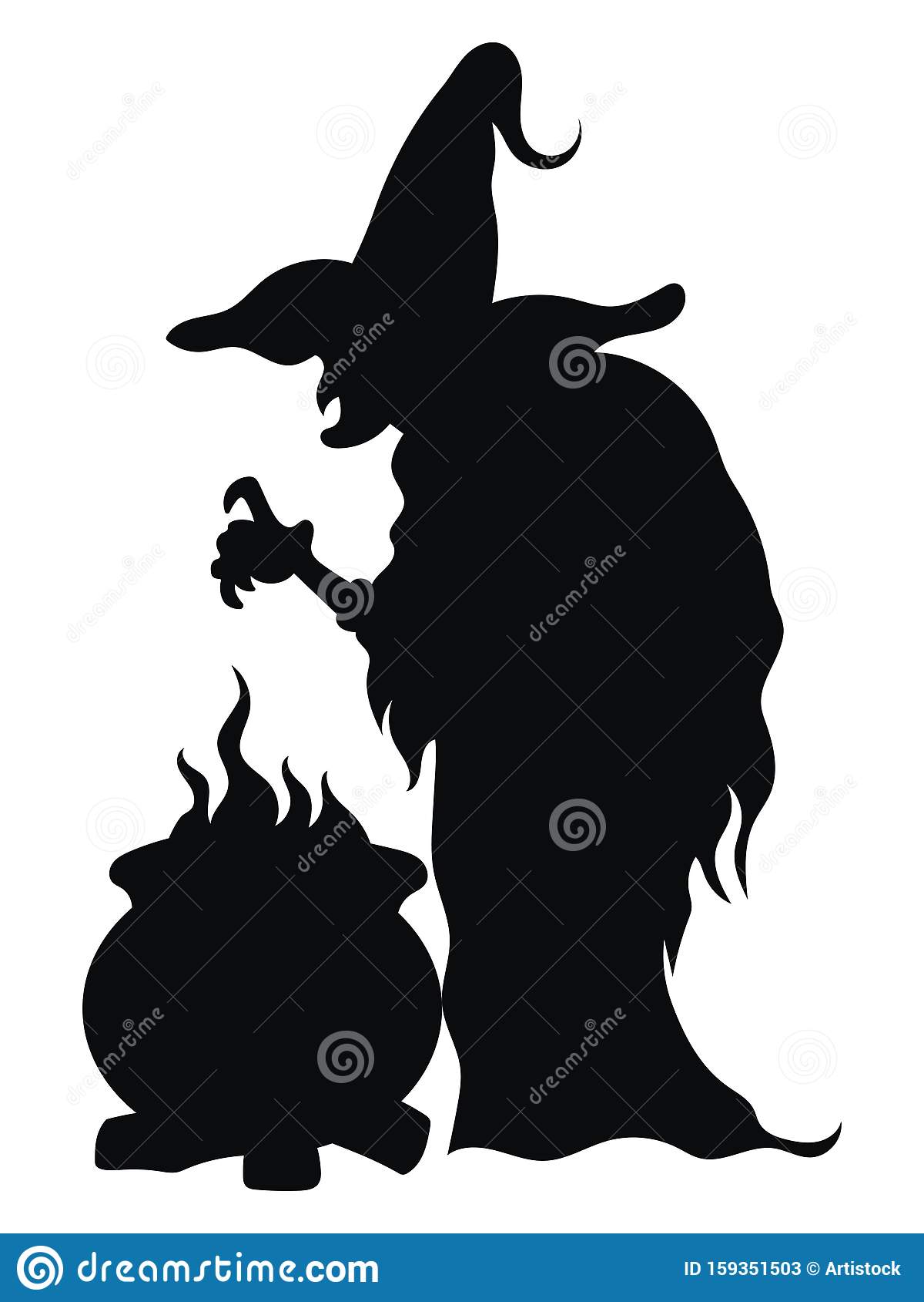 Detail Witch And Cauldron Silhouette Nomer 21