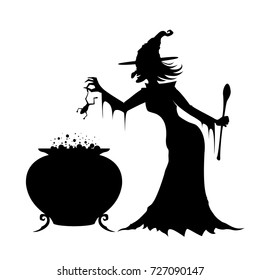 Detail Witch And Cauldron Silhouette Nomer 26