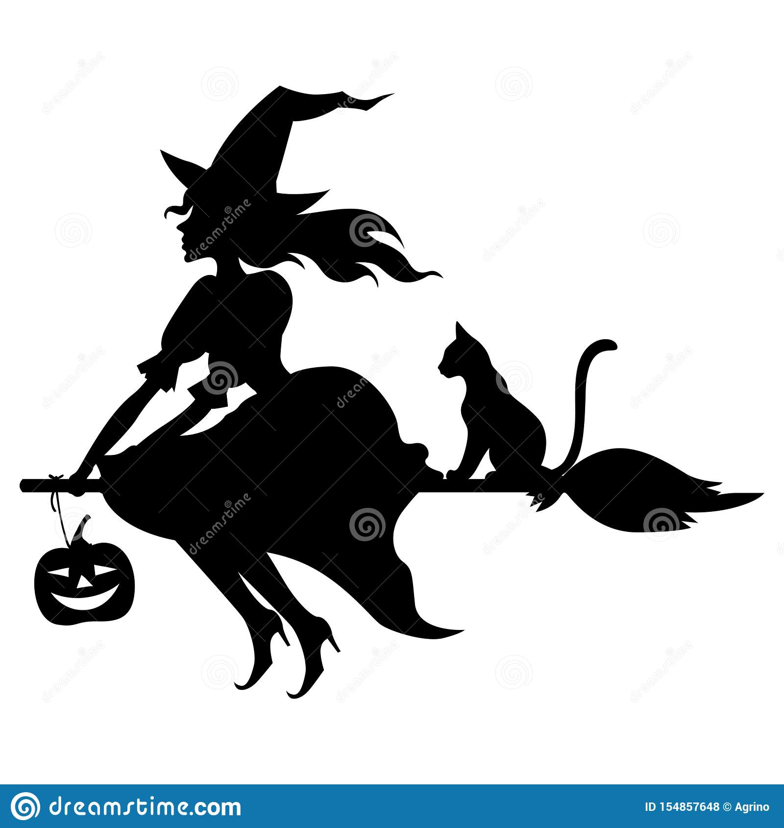 Detail Witch On Broom Silhouette Nomer 21