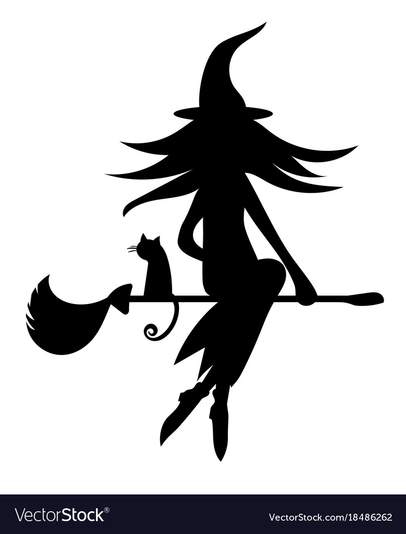 Detail Witch On Broom Silhouette Nomer 47