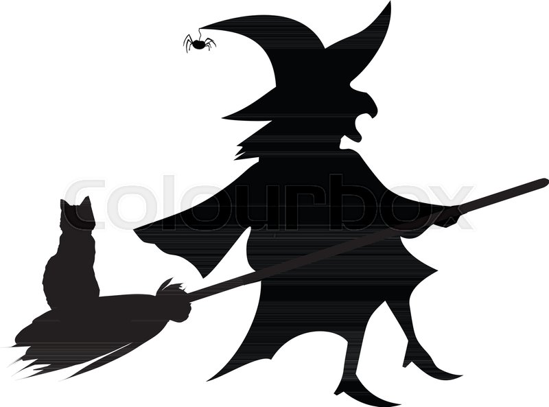 Detail Witch On Broom Silhouette Nomer 56