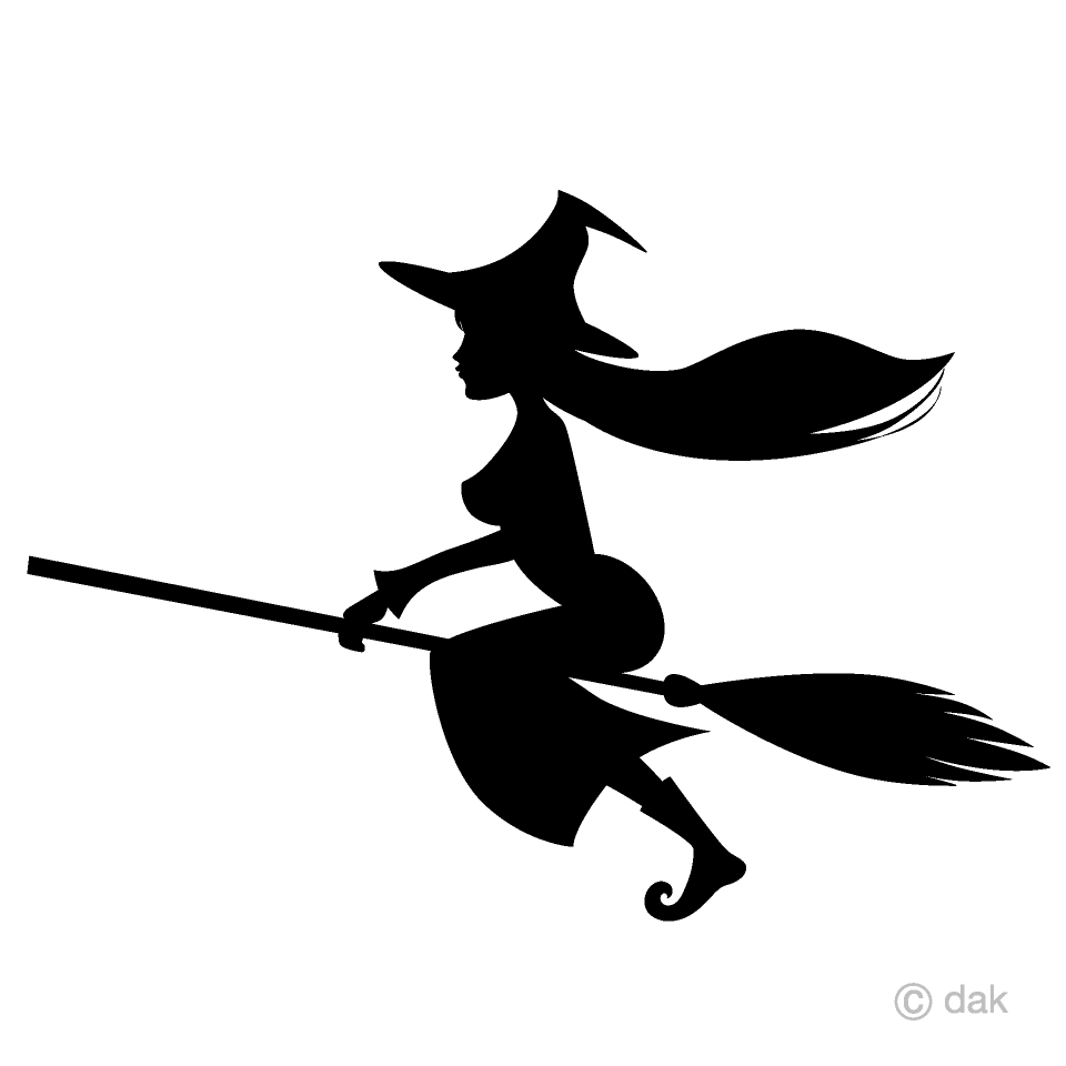 Detail Witch Silhouette Clip Art Nomer 15