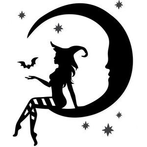 Detail Witch Silhouette Clip Art Nomer 39