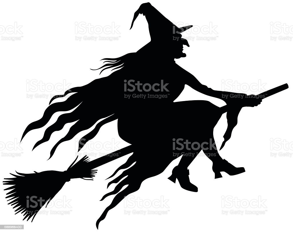 Detail Witch Silhouette Clip Art Nomer 40