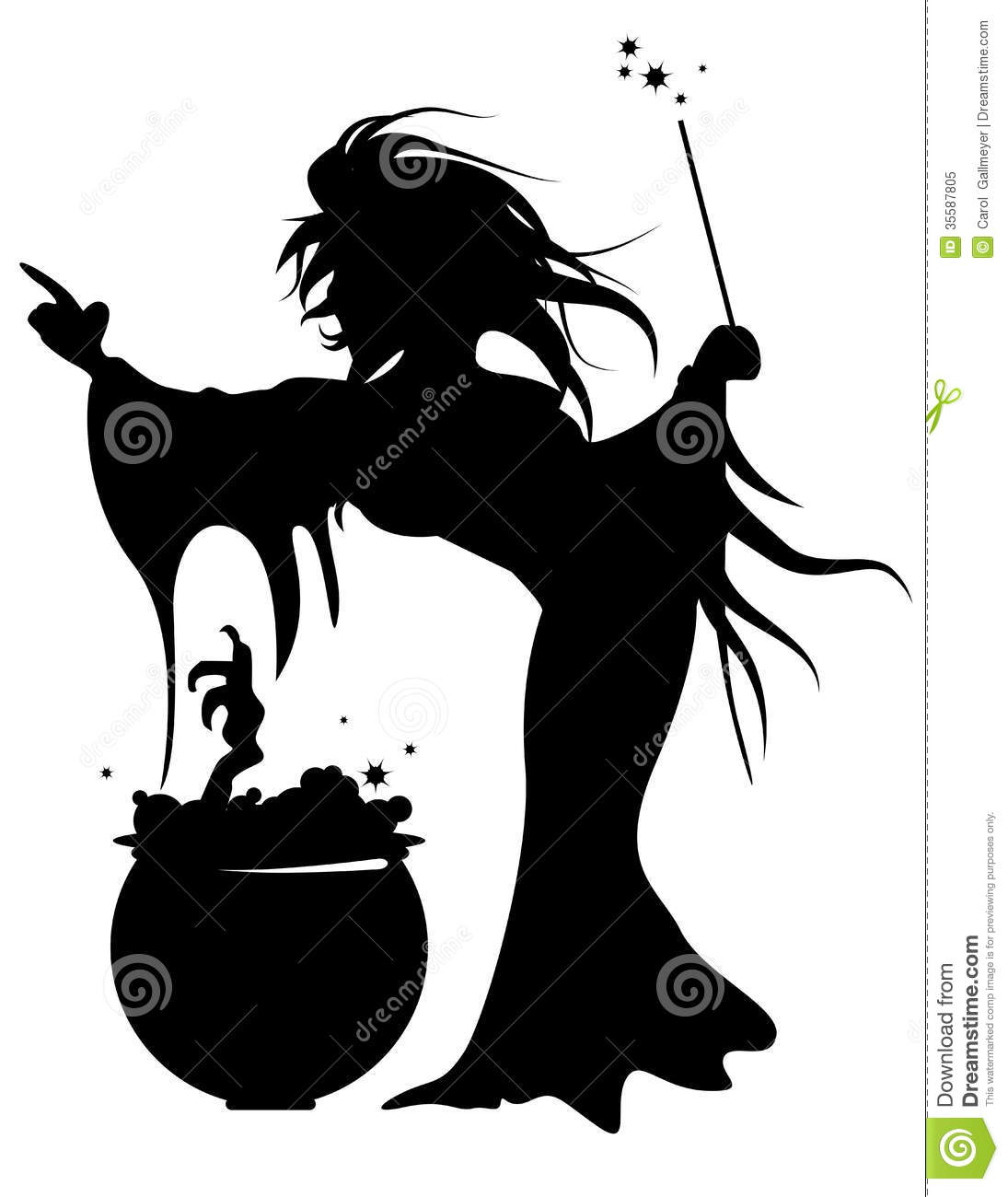 Detail Witch With Cauldron Silhouette Nomer 31